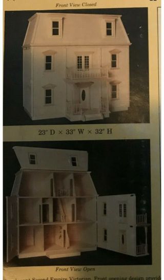 Federal Victorian Dollhouse Kit Hofco House 174 Front Opening