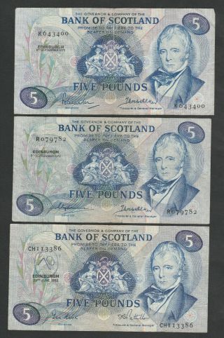 F21 Scotland 3 Year Var.  For P112 Fivers Inl.  Early 1971 Date
