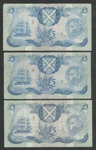 F21 Scotland 3 year var.  for P112 fivers inl.  early 1971 date 2