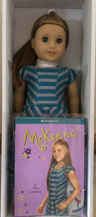 American Girl Mckenna Brooks Nib 18 " Doll W/ Meet Outfit Dress Book / Goty 2012
