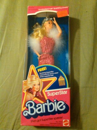 Vintage 1976 Mattel Superstar Barbie Misb With Limited Haircomb
