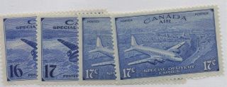 Canada Sc Ce1 - 4 Airmail Special Delivery Stamp Set Nh