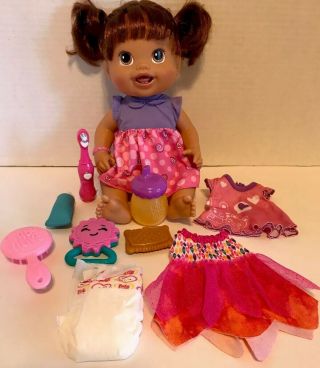 2010 Hasbro Baby Alive First Teeth Doll Drinks & Wets Accessories