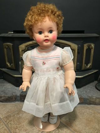 Vintage Ideal Suzy Playpal Doll Patti Baby Sister 28 " Chunky Susie Ob28 - 5