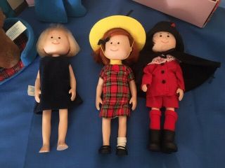 Set Of 8” Madeline Doll And 2 Friends With Carrying Case And Dog