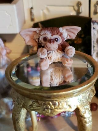 Miniature Artisan Signed Fuller Hand Sculpted Gizmo Toy