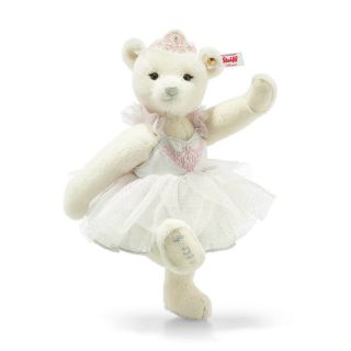 " Steiff " Sugar Plum Fairy " Ean 006869 White Alpaca Teddy Bear In Ballet - Musical