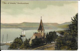Newfoundland 1908 Postcard Bay Of Islands To Uk No Adhesive