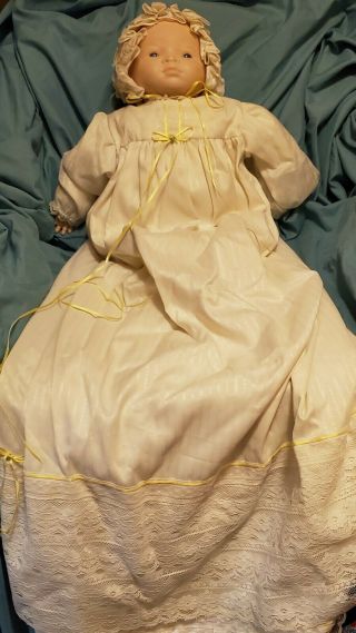 Antique Bisque Bye - Lo Baby Doll In Christening Dress - Grace S Putnam Germany