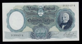 Argentina 500 Pesos (1964 - 69) A Pick 278b Unc Less.