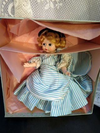 Alexander - Kins Tagged Doll 1956 Wendy Southern Belle,  Blue Stripe Taffeta