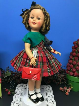 Rare Tagged 19 " Ideal Shirley Temple Doll In Wee Willie Winkie Dress