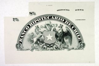 Chile.  Abn Proof Vig Bond Top.  Banco Hipotecario De Chile 1880 - 1910 Au