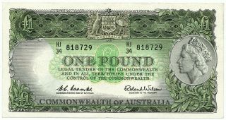 Australia - 1 Pound Nd (1961 - 65) P34,  - Xf (aus003)