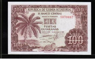 Equatorial Guinea 100 Pesetas Guineanas 1969 Gem Unc
