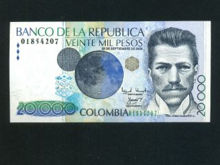 Colombia:p - 454i,  20000 Pesos,  2004 Julio Garavito Unc