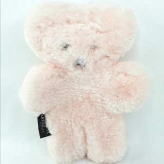 Flat Out Bear Plush Soft Toy Doll Teddy Koala Pink Sheepskin Wool