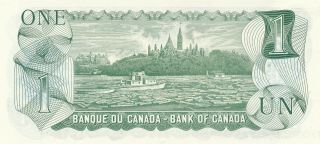 BANK OF CANADA 1 DOLLAR 1973 BCW6627266 RADAR NOTE - UNC 2