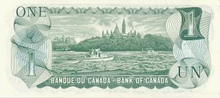 BANK OF CANADA 1 DOLLAR 1973 ALA7665667 RADAR NOTE - UNC 2