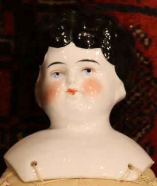 Antique 19 " C1890 German Turned Shoulderhead China Head Doll W/nice Body