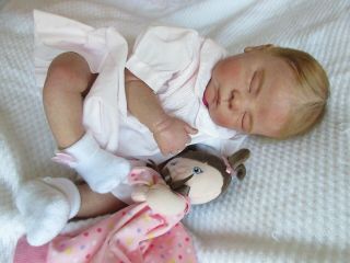 Reborn Baby Girl Doll - Maria By Linda Murray - Cradle Kit