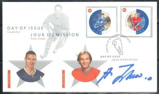 Canada Post Fdc 1935a - B Signed By Guy Lafleur Montreal Canadien 10
