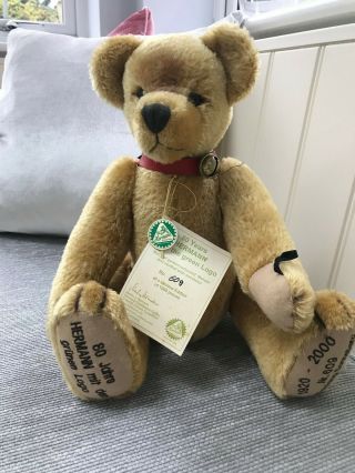 Hermann Limited Edition Bear - 80 Years Of Hermann With Green Logo