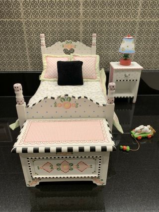 Tonner Mary Engelbreit Ann Estelle Doll Bedroom Set - Bed - Chest - Nightstand,
