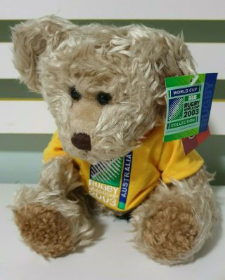 Russ Berrie Rugby World Cup Teddy Bear 2003 Australia Radcliffe With Tags 22cm