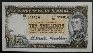 Australia 10 Shillings Bank Note From 1961 Pick 33a