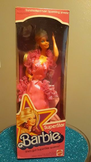 Vintage 1976 Matte Superstar Barbie Doll No.  9720 Mib Hard To Find