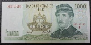 Chile Banknote 1000 Pesos,  P.  154 Unc 2006 (replacement)