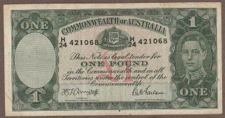 1942 Australia 1 Pound Note