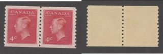 Mnh Canada 4 Cent Kgvi Coil Pair 300 (lot 15927)