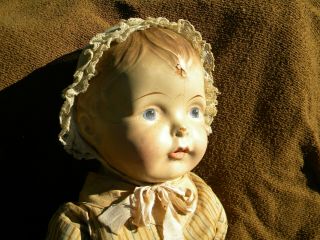 Antique Composition face baby doll large size 21 inch size 2