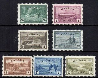 Canada 1946 - 7 Set Of 7 Mounted,  Gum Looking No Hidden Faults