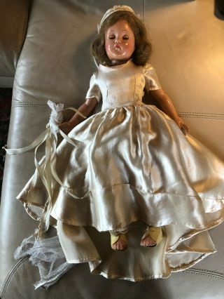Vintage Effanbee Bride Doll,  Needs A Little Tlc
