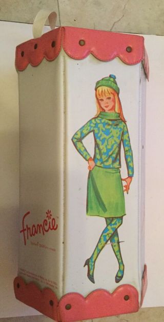 Vintage Rare Mattel 1965 Vinyl Hexagon Barbie’s Cousin Francie Fashion Case