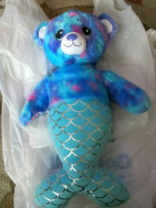 Build A Bear Blue Tye Dye Mermaid W/tags Says " I Love You "