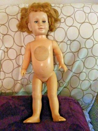 Chatty Cathy Vintage 1960 Doll Strawberry Blonde Blue Eyes Freckles