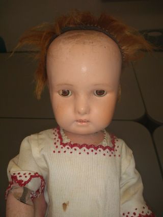 Schoenhut 17 " Jointed Wood Porcelain ? Posable Girl Doll 1911 Repair Restore