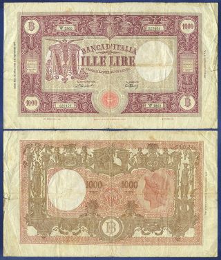 Italy 1000 Lire 1948 Series W3860 Fine
