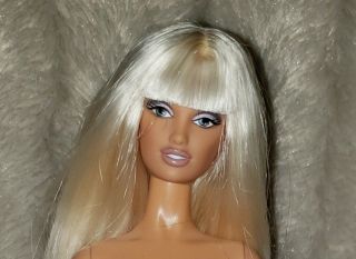 Barbie Doll Top Model Muse Platinum Blonde Hair Nude Great For Ooak