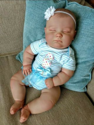 Reborn Realborn Chubby Baby Girl - 23 " Sleeping Joseph Sculpt Custom Order