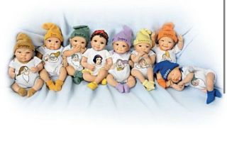 Ashton Drake Snow White And The Seven Dwarfs Baby Complete 10 Pc Set