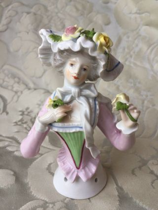 Half - Doll/demi - Figurine/buste Porcelaine/teepuppe/pincushion Doll/carl Thieme