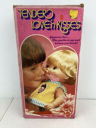 Tender Love N Kisses Vintage 1970’s Baby Doll Toy With Box 14 " Mattel