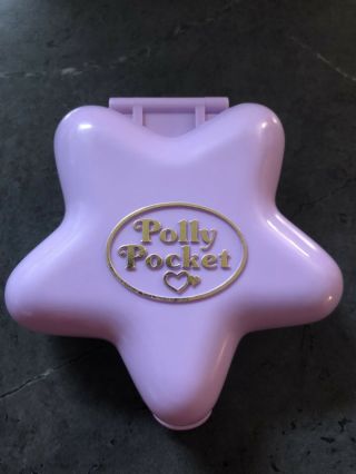 1992 Vintage Polly Pocket Fairy Fantasy Compact Purple Star Bluebird