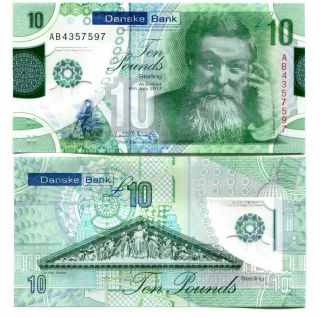 Northern Ireland 10 Pounds 2017 P - Unc Danske Bank
