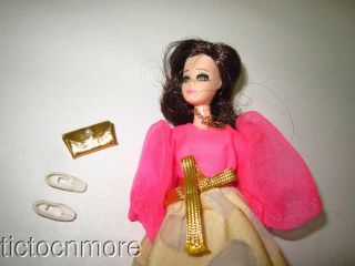 Vintage Topper Dawn Model Agencies Doll Melanie In Peeks N Puffs Dress,  Jewelry